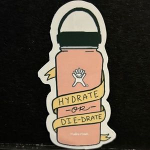 WATER BOTTLE QUOTE STICKER